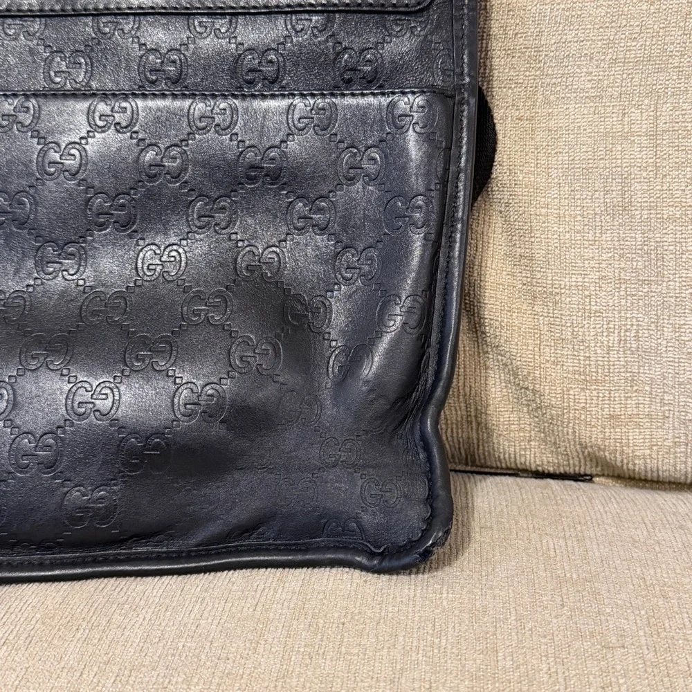 Gucci Black Leather Men's Crossbody Bag